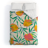 83 Oranges Floral Blush Gold Comforter