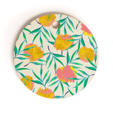 83 Oranges Floral Blush Gold Cutting Board Round