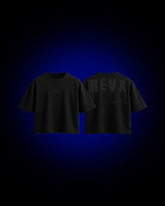 BLACK COTTON BOXY PUMP COVER T-SHIRT 2.2