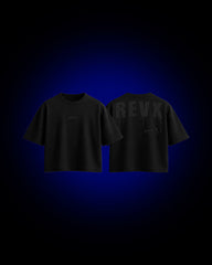 BLACK COTTON BOXY PUMP COVER T-SHIRT 2.2