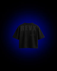 BLACK COTTON BOXY PUMP COVER T-SHIRT 2.2
