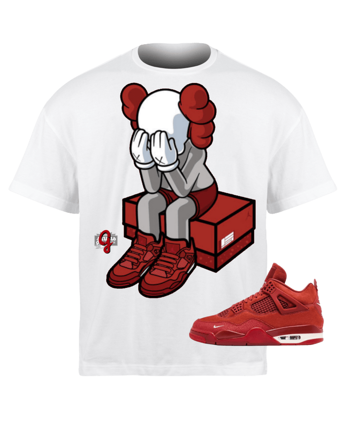 Jordan 4 Nigel Sylvester Kaws - Original Jawns - White T-Shirt - T-Shirt - Jawns on Fire Sneakers & Shoes