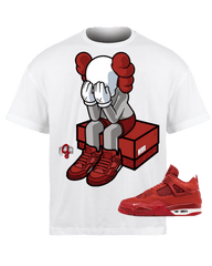 Jordan 4 Nigel Sylvester Kaws - Original Jawns - White T-Shirt - T-Shirt - Jawns on Fire Sneakers & Shoes