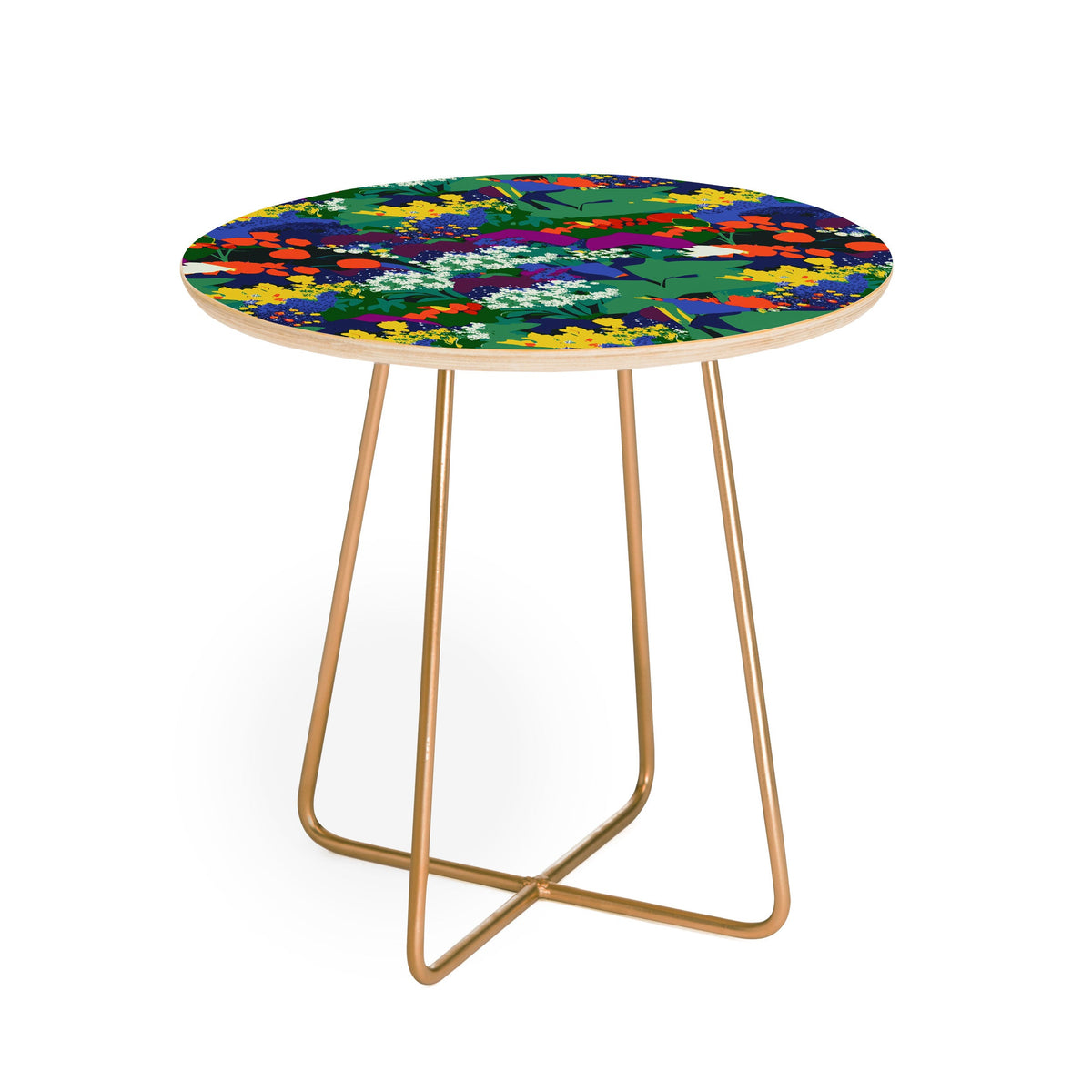 83 Oranges A Beautifully Dark Mind Round Side Table