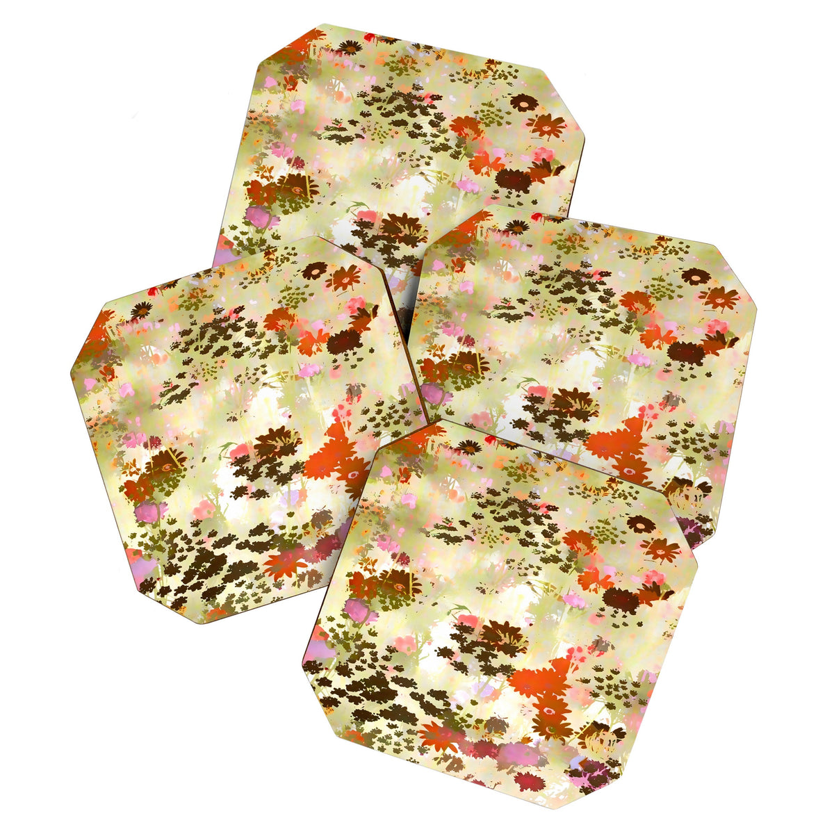 83 Oranges A Sunlit Meadow Coaster Set