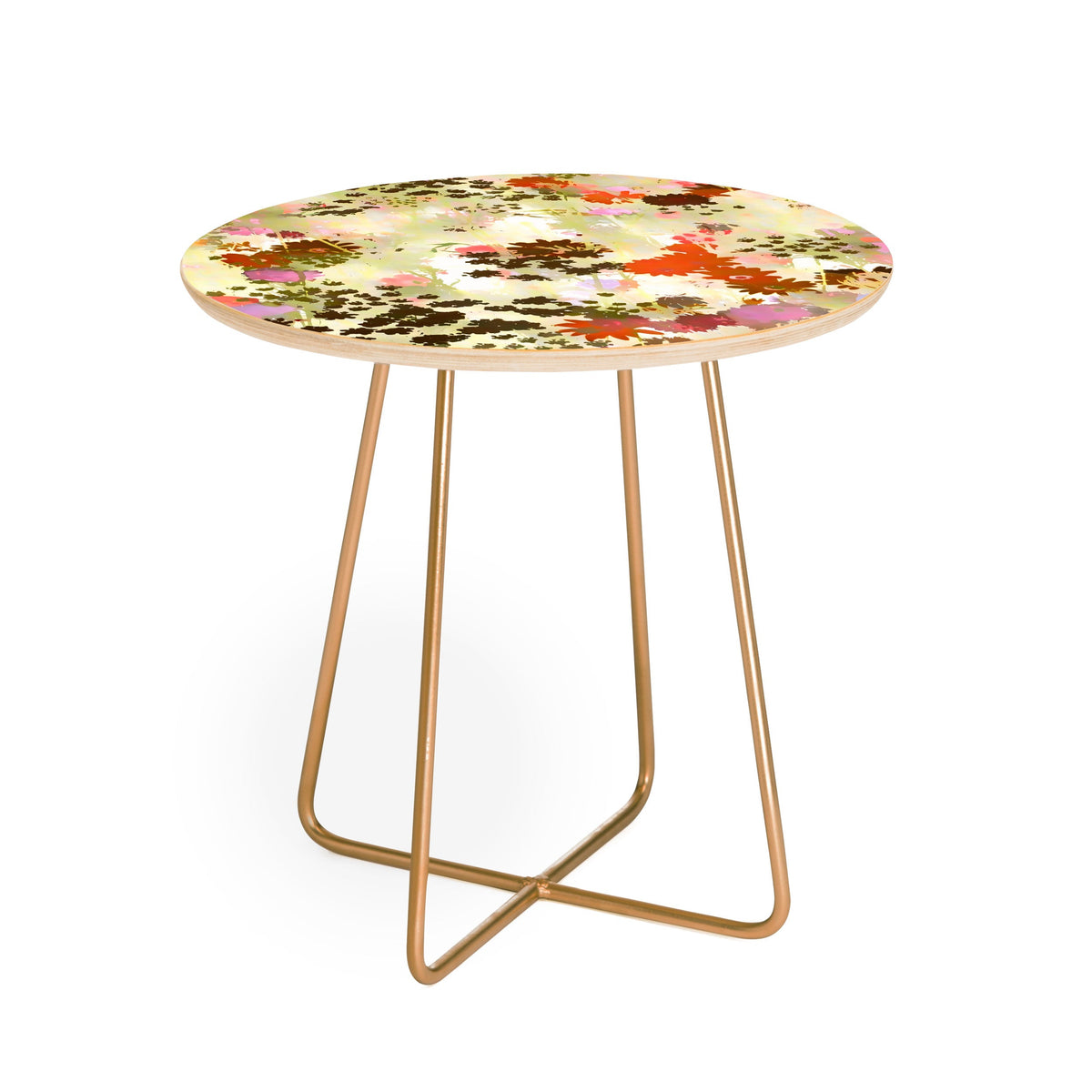 83 Oranges A Sunlit Meadow Round Side Table