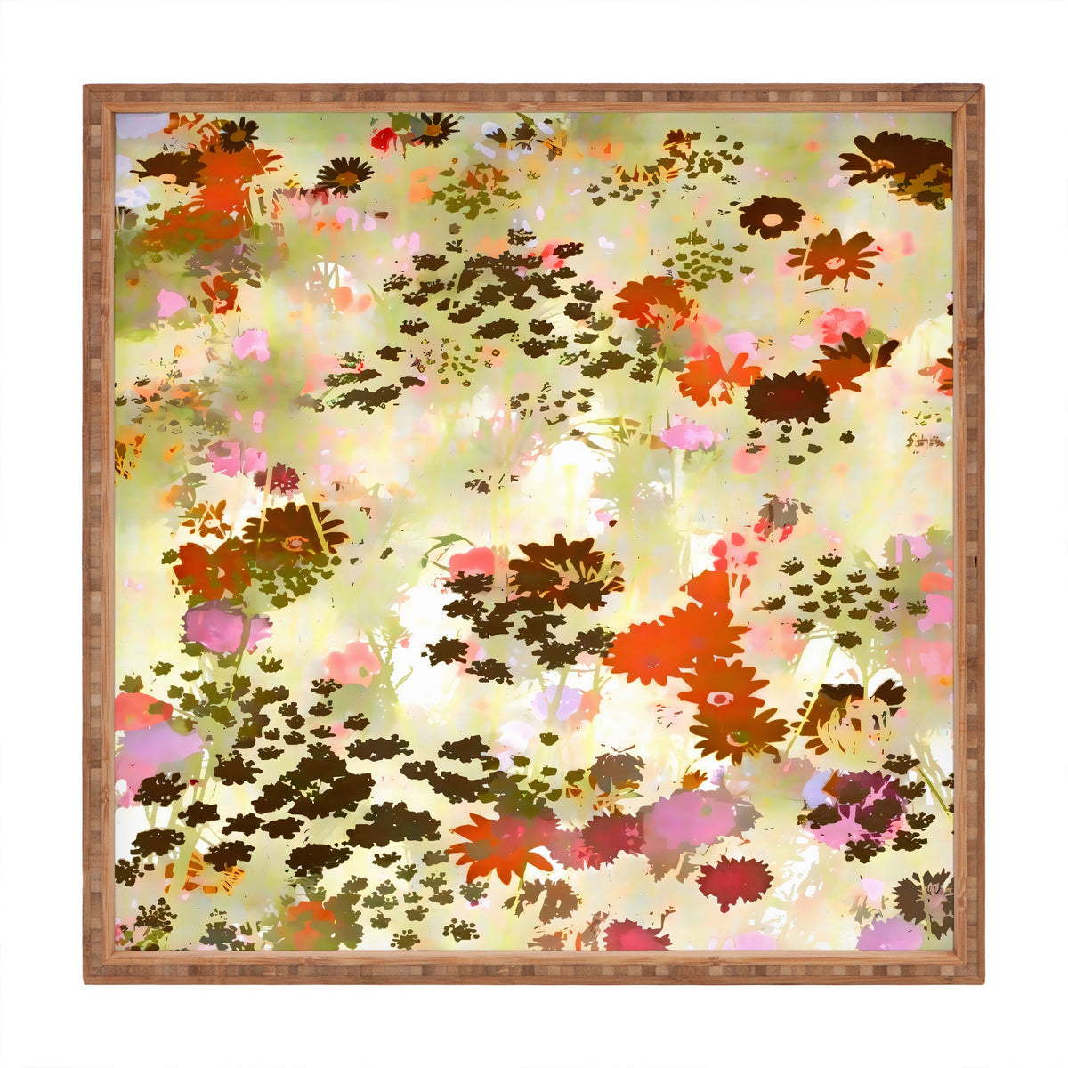 83 Oranges A Sunlit Meadow Square Tray