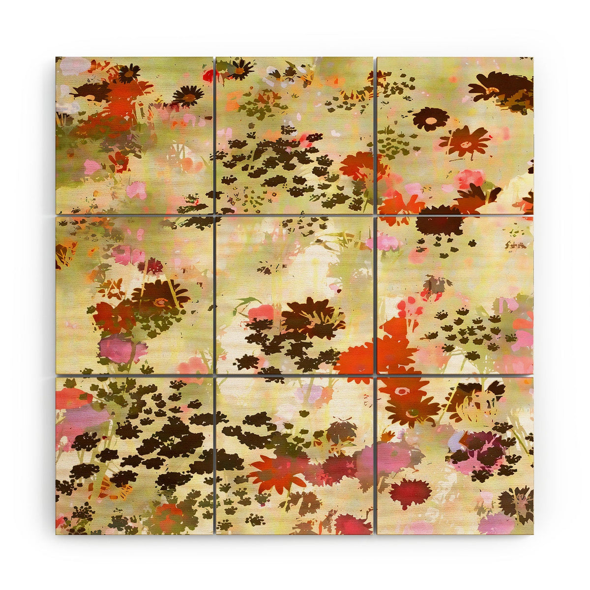 83 Oranges A Sunlit Meadow Wood Wall Mural