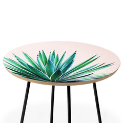 83 Oranges Agave Love Round Side Table