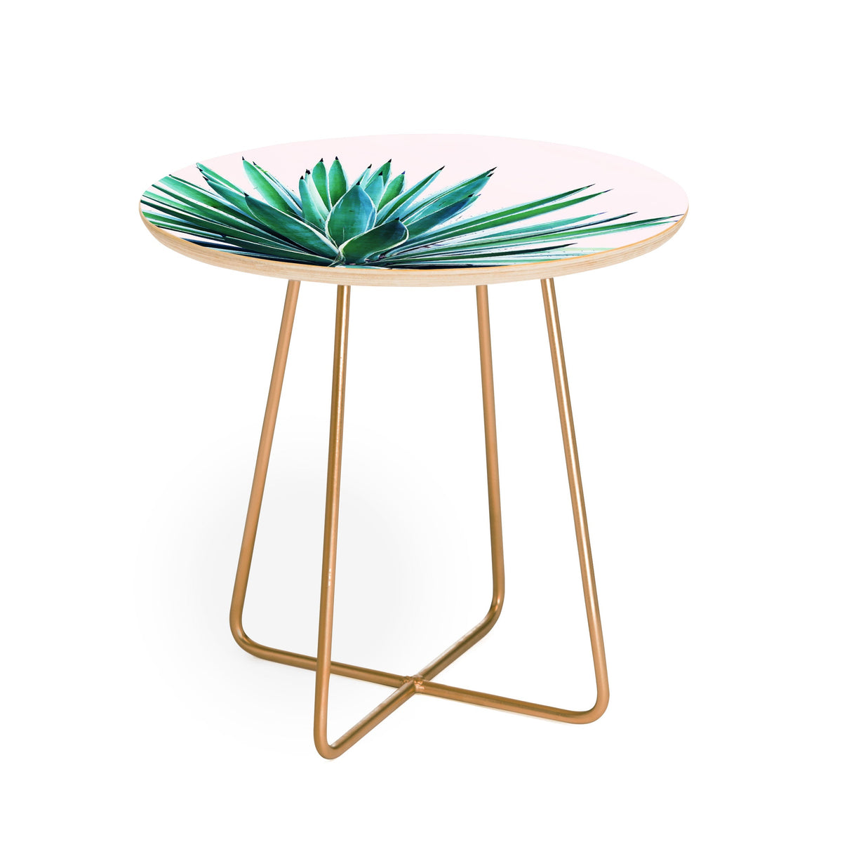 83 Oranges Agave Love Round Side Table