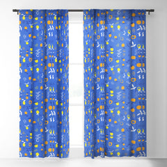 83 Oranges Always Summer In Good Company Sheer Window Curtain