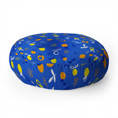 83 Oranges Always Summer In Good Company Floor Pillow Round