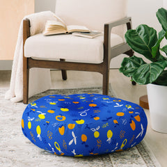 83 Oranges Always Summer In Good Company Floor Pillow Round