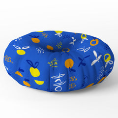 83 Oranges Always Summer In Good Company Floor Pillow Round