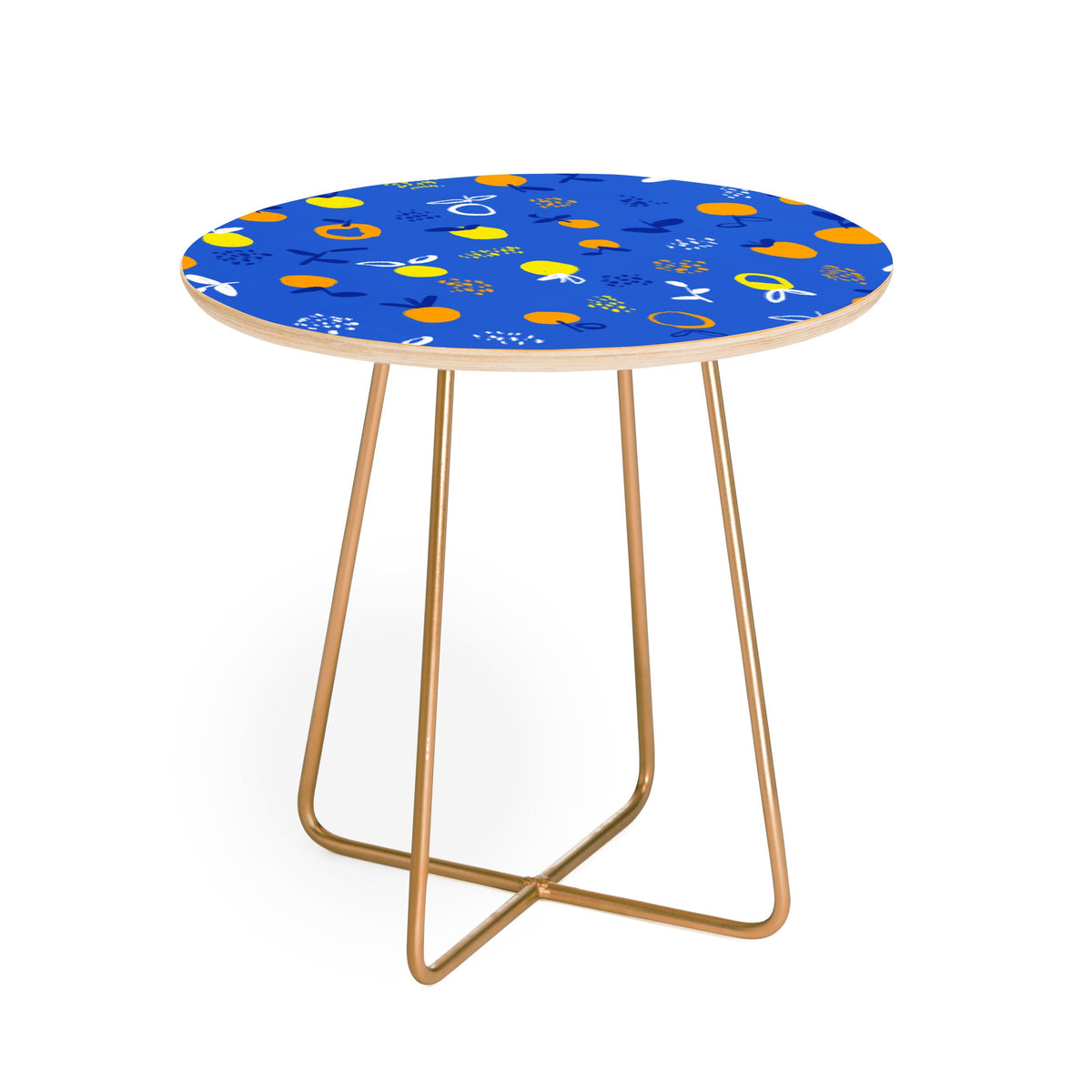 83 Oranges Always Summer In Good Company Round Side Table