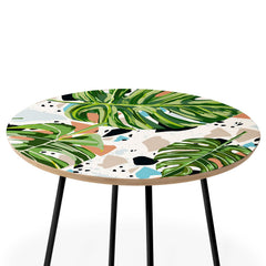 83 Oranges And I Find Missing Pieces Round Side Table
