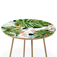 83 Oranges And I Find Missing Pieces Round Side Table