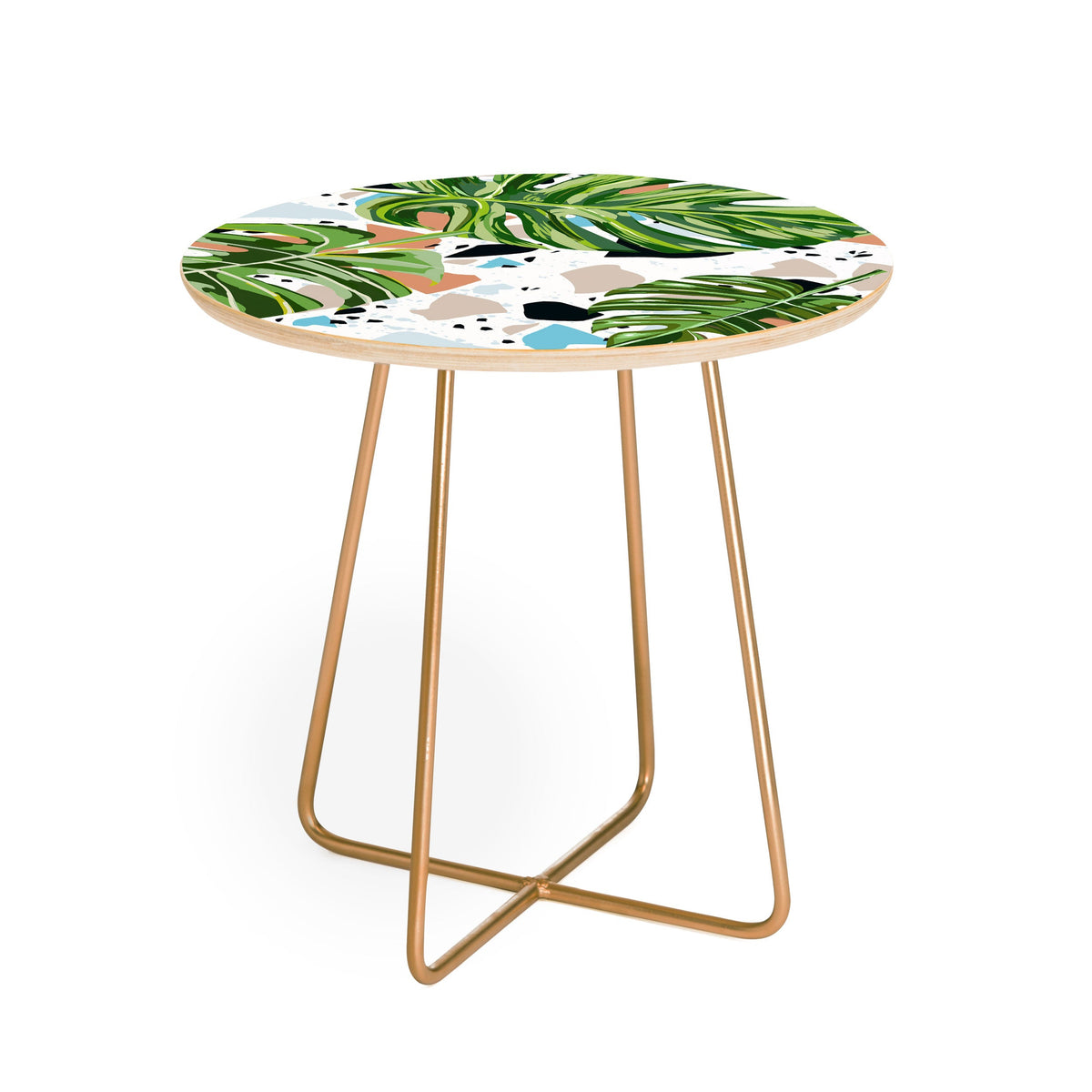 83 Oranges And I Find Missing Pieces Round Side Table