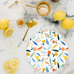 83 Oranges Art Is To Give Life A Shape Cutting Board Round