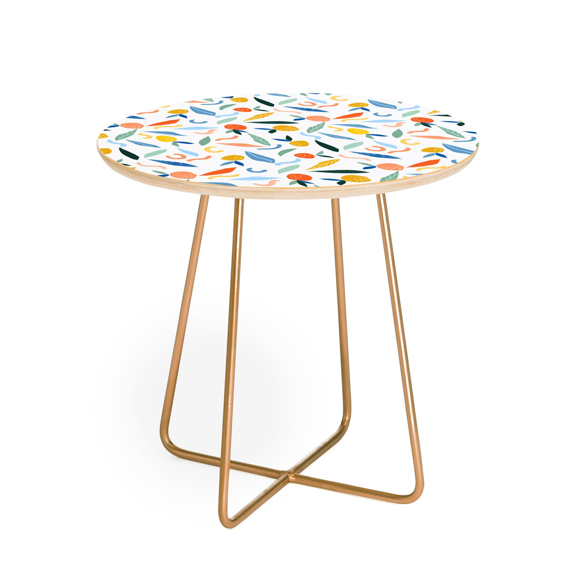 83 Oranges Art Is To Give Life A Shape Round Side Table