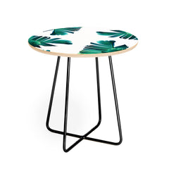 83 Oranges Banana Leaf Crush Round Side Table
