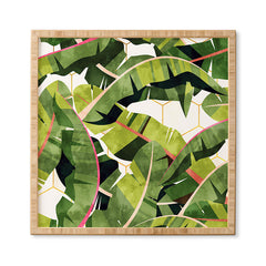 83 Oranges Banana Leaf Salad Framed Wall Art