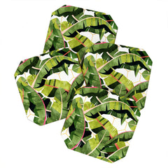 83 Oranges Banana Leaf Salad Coaster Set