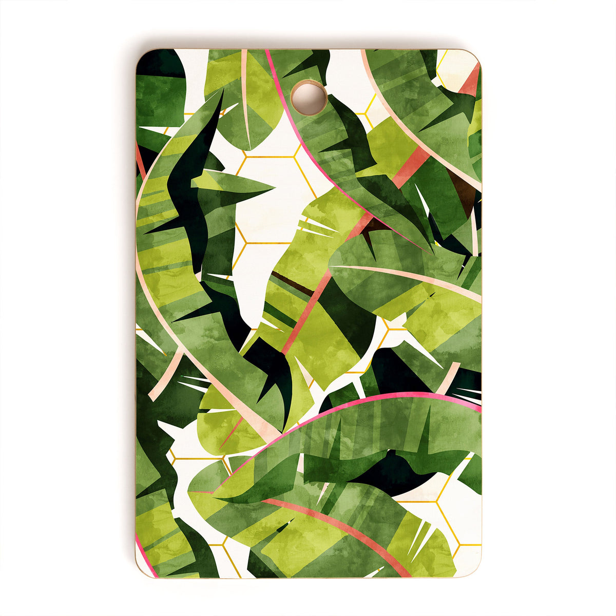 83 Oranges Banana Leaf Salad Cutting Board Rectangle