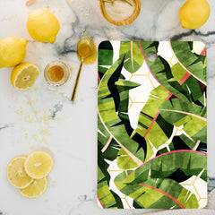 83 Oranges Banana Leaf Salad Cutting Board Rectangle