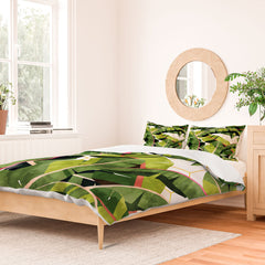 83 Oranges Banana Leaf Salad Duvet Cover