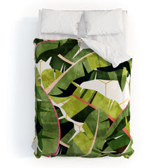 83 Oranges Banana Leaf Salad Duvet Cover
