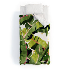 83 Oranges Banana Leaf Salad Duvet Cover