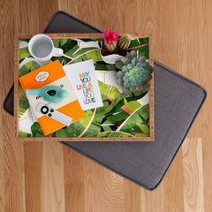 83 Oranges Banana Leaf Salad Rectangular Tray
