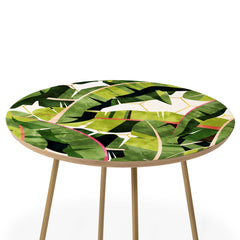 83 Oranges Banana Leaf Salad Round Side Table