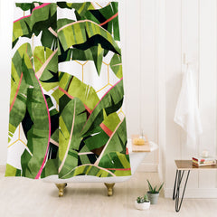 83 Oranges Banana Leaf Salad Shower Curtain