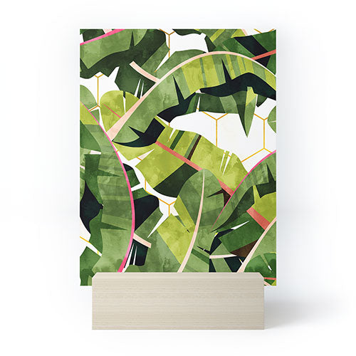 83 Oranges Banana Leaf Salad Mini Art Print