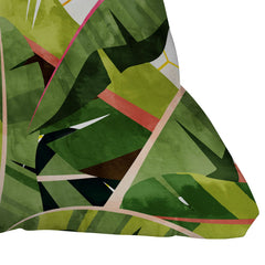83 Oranges Banana Leaf Salad Throw Pillow