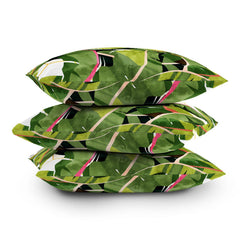 83 Oranges Banana Leaf Salad Throw Pillow