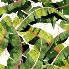 83 Oranges Banana Leaf Salad Shower Curtain