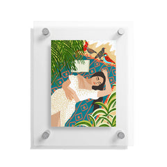 83 Oranges Beach Read Sleep Repeat Floating Acrylic Print