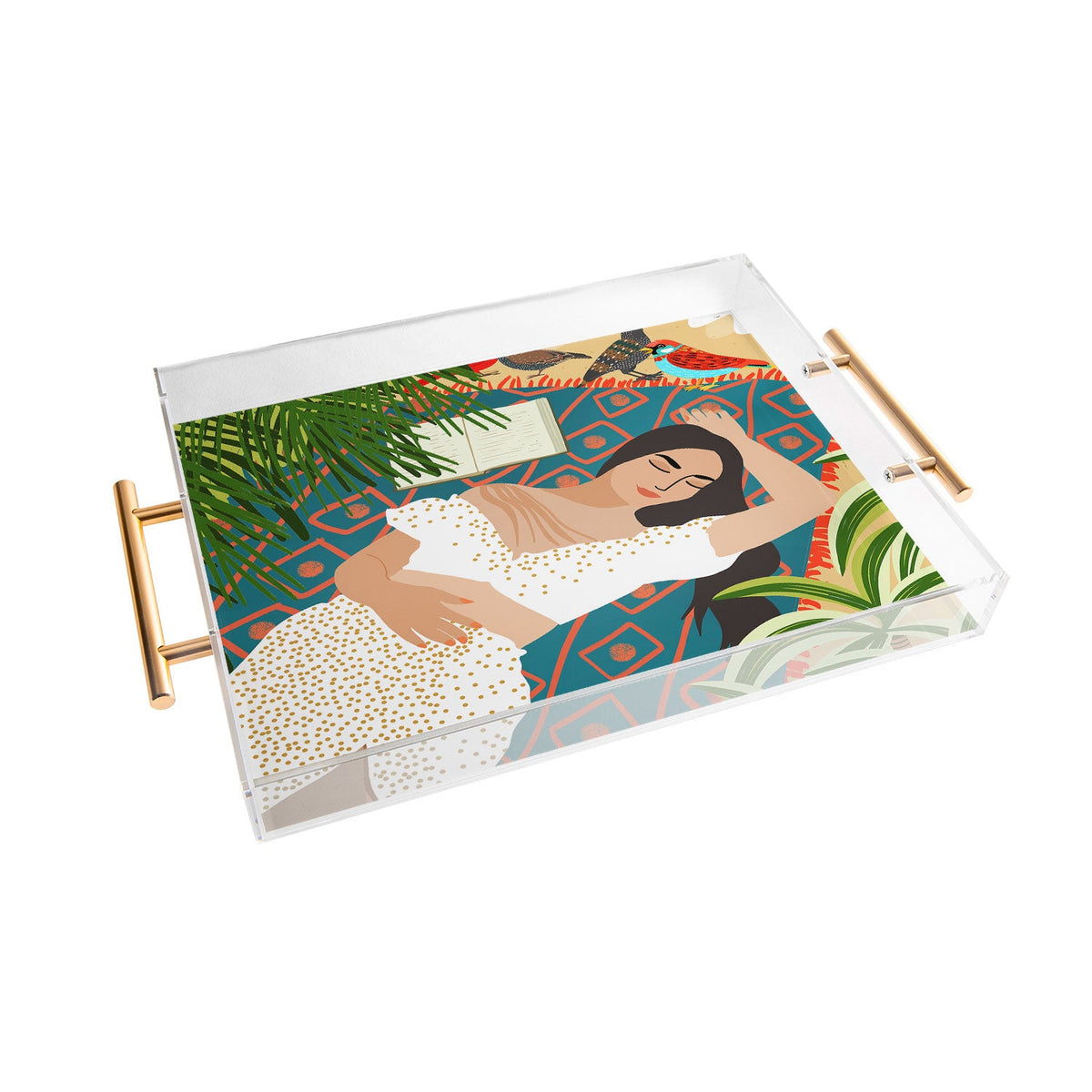 83 Oranges Beach Read Sleep Repeat Acrylic Tray
