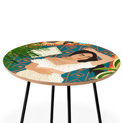 83 Oranges Beach Read Sleep Repeat Round Side Table