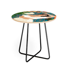 83 Oranges Beach Read Sleep Repeat Round Side Table