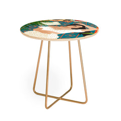 83 Oranges Beach Read Sleep Repeat Round Side Table