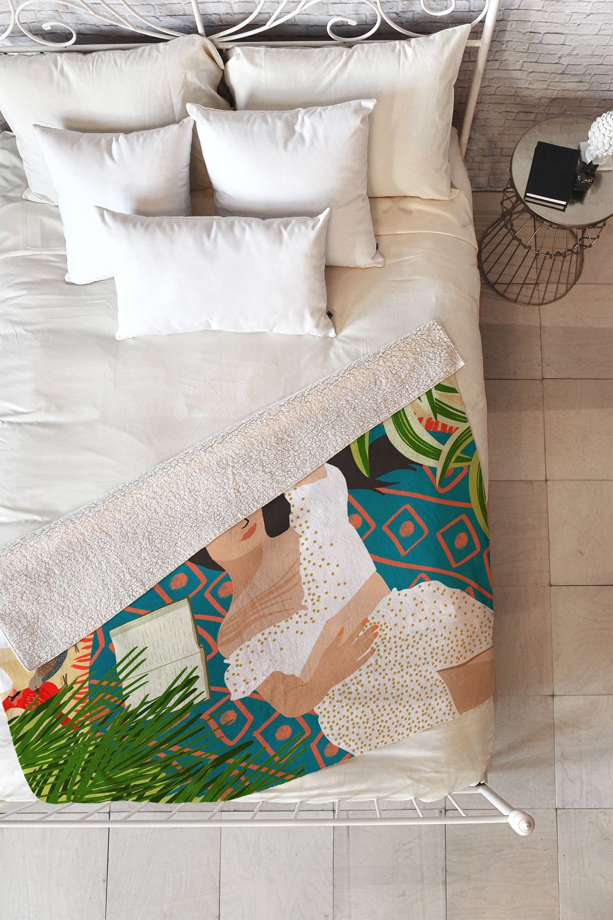 83 Oranges Beach Read Sleep Repeat Fleece Throw Blanket