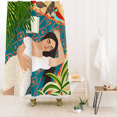 83 Oranges Beach Read Sleep Repeat Shower Curtain