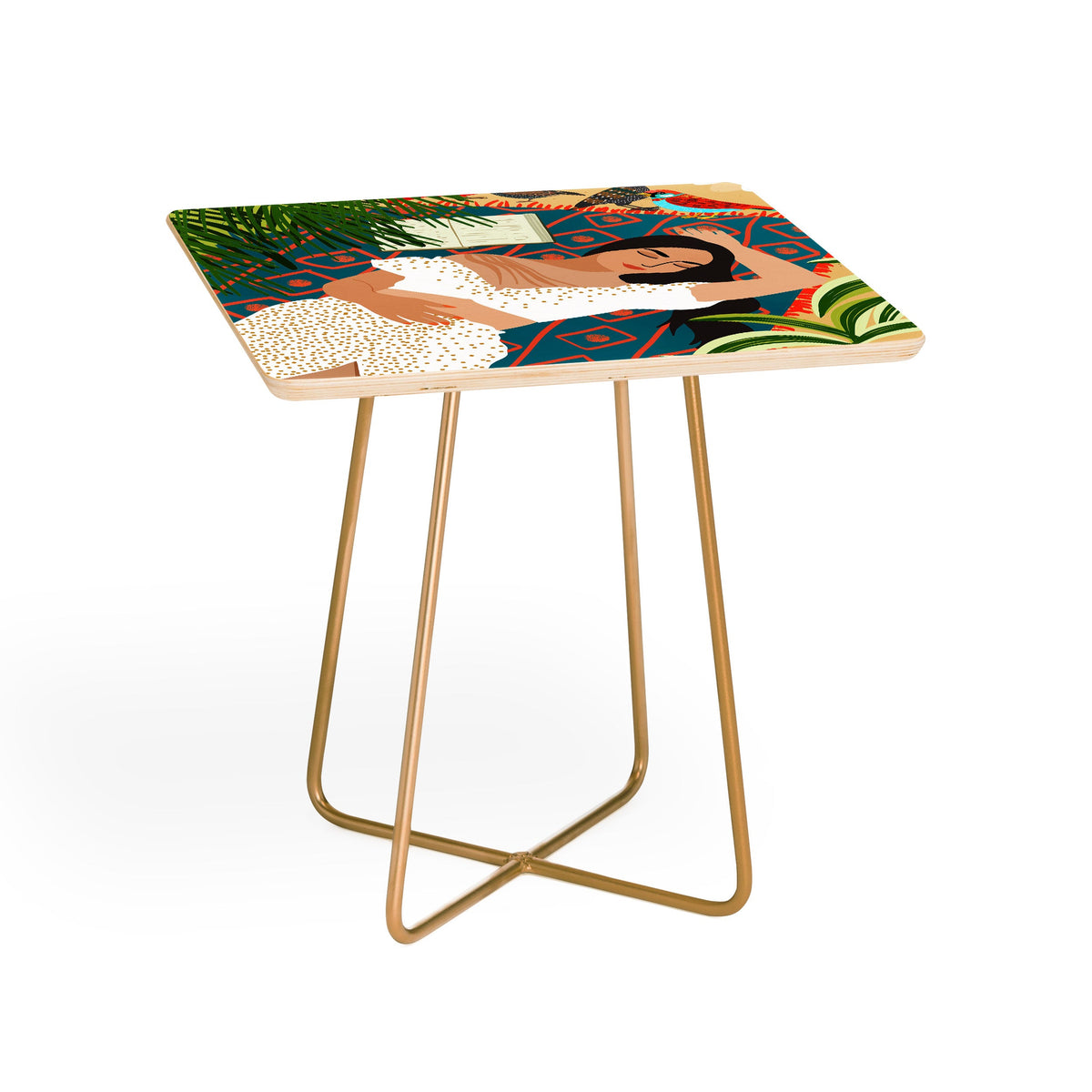 83 Oranges Beach Read Sleep Repeat Side Table