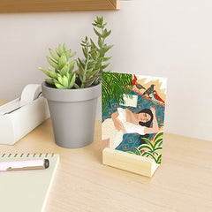 83 Oranges Beach Read Sleep Repeat Mini Art Print