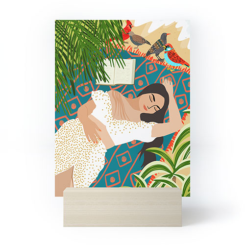 83 Oranges Beach Read Sleep Repeat Mini Art Print