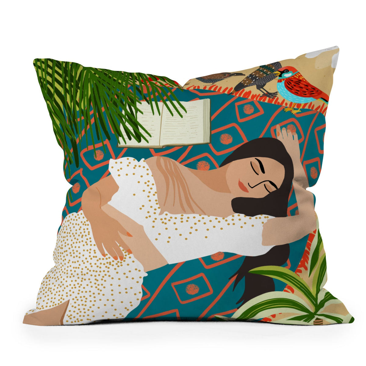 83 Oranges Beach Read Sleep Repeat Outdoor Throw Pillow